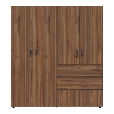 ARMARIO 200 cm x 180 cm x 49.8 cm AGLOMERADO RECUBIERTO EN MELAMINA GALES-NEGRO SORRENTO