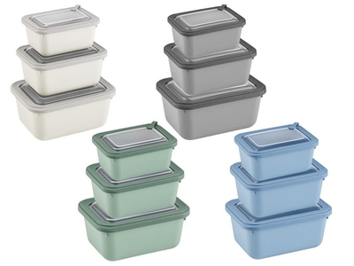 HERMETICO RECTANGULAR PARA ALIMENTOS 600 mL - 1 050 mL - 1 750 mL PLASTICO SURTIDO