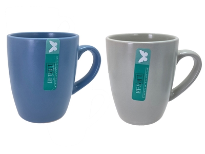 TAZA CERAMICA 350 mL AZUL-GRIS SURTIDO