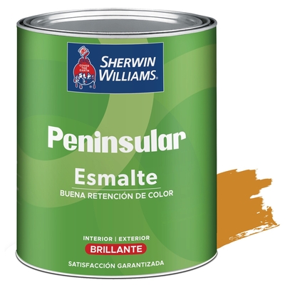 PINTURA ESMALTE PARA USO EXTERIOR / INTERIOR MOSTAZA BRILLANTE PENINSULAR ESMALTE