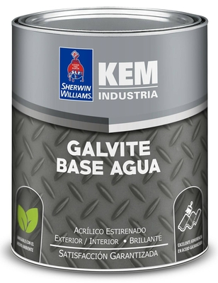 PINTURA BASE AGUA PARA METAL VERDE BRILLANTE GALVITE