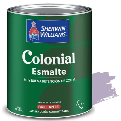 PINTURA ESMALTE PARA USO EXTERIOR / INTERIOR VIOLETA SUAVE BRILLANTE COLONIAL ESMALTE