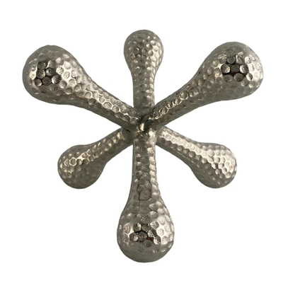FIGURA JACKS DECORATIVO 12.5 cm x 16 cm ALUMINIO PLATA METALICO