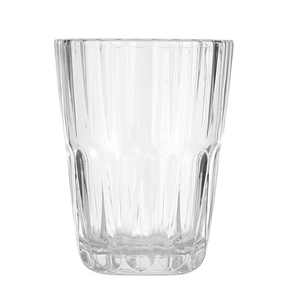VASO 420 mL PLASTICO TRANSPARENTE DISEÑO LINEAS