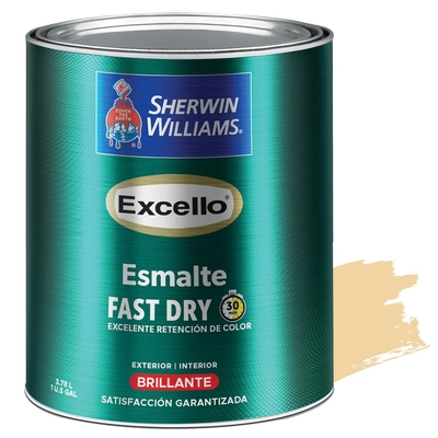 PINTURA ESMALTE PARA USO EXTERIOR / INTERIOR MARFIL CONCHA BRILLANTE EXCELLO ESMALTE