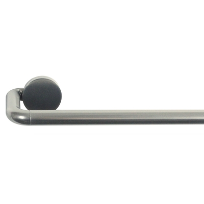 GALERIA DECORATIVA 19 mm x 200 cm - 360 cm METAL NIQUEL MATE SOMBRIO