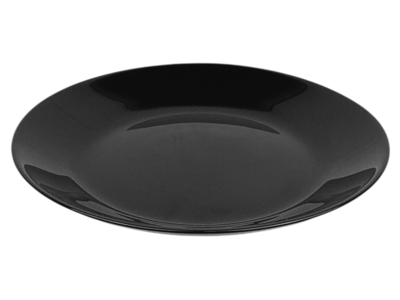 PLATO REDONDO 18 cm VIDRIO NEGRO