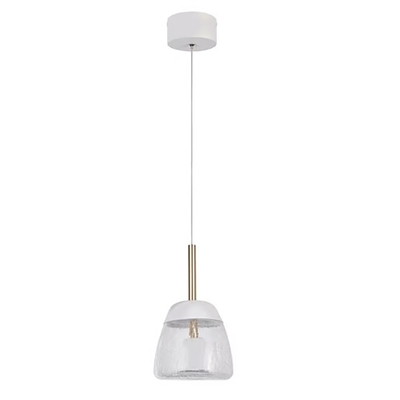 LÁMPARA PENDANT LED 9 W LUZ CALIDA DIFUSOR ACRILICO BASE ALUMINIO