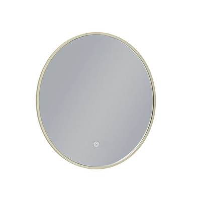 ESPEJO PARA BAÑO CON LUZ LED DE 60 cm DE ALUMINIO REDONDO DORADO