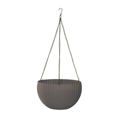 MACETA PARA COLGAR 28 cm x 16 cm PLASTICO TAUPE HANNA