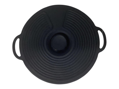 TAPA ANTISALPICADURA PARA SARTENES 32.5 cm SILICON NEGRO
