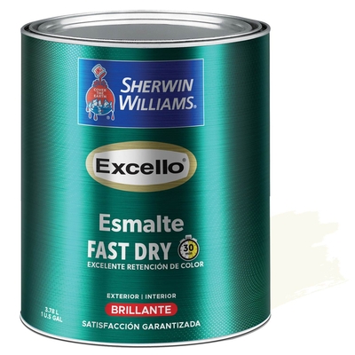 PINTURA ESMALTE PARA USO EXTERIOR / INTERIOR BLANCO PORCELANA BRILLANTE EXCELLO ESMALTE