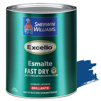 PINTURA ESMALTE PARA USO EXTERIOR / INTERIOR AZUL BANDERA BRILLANTE EXCELLO ESMALTE