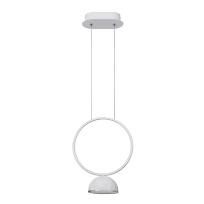 LAMPARA PENDANT LED 8 W 630 lm LUZ CALIDA ARO BLANCO IP20