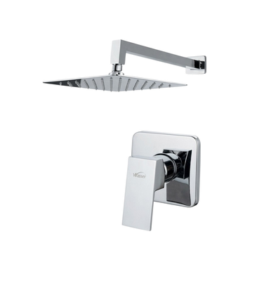 MEZCLADOR DUCHA CUADRADO MONOMANDO MANECILLA LEVER METAL CROMADO STRAIGHT