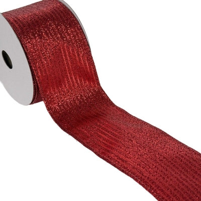 LISTON NAVIDAD 6.3 cm x 8.2 m (9 yd) ROJO