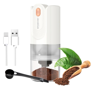 MOLINO INALAMBRICO PARA CAFE 25 g PLASTICO BLANCO CON BATERIA LITIO RECARGABLE
