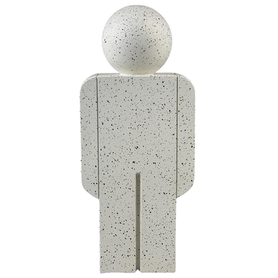 FIGURA SILUETA HOMBRE DECORATIVO 25.6 cm x 11 cm x 6.8 cm CERAMICA GRIS