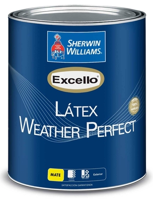 PINTURA LATEX PARA USO EXTERIOR INTERIOR MATE BLANCO WETHER PERFECT