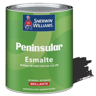 PINTURA ESMALTE PARA USO EXTERIOR / INTERIOR NEGRO BRILLANTE PENINSULAR ESMALTE