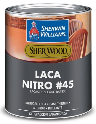 LACA NITROCELULOSA PARA MADERA PARA USO INTERIOR TRANSPARENTE BRILLANTE #45