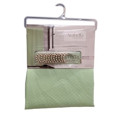CORTINA PARA BAÑO 177.8 cm x 182.88 cm (70 in x 72 in) POLIESTER VERDE HONEY DOT