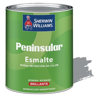 PINTURA ESMALTE PARA USO EXTERIOR / INTERIOR GRIS PLATEADO BRILLANTE PENINSULAR ESMALTE