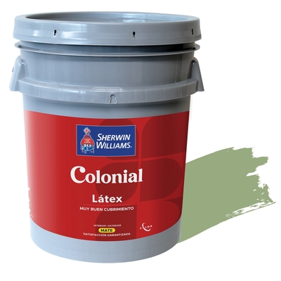 PINTURA LATEX PARA USO EXTERIOR / INTERIOR ALBAHACA COLONIAL LATEX MATE