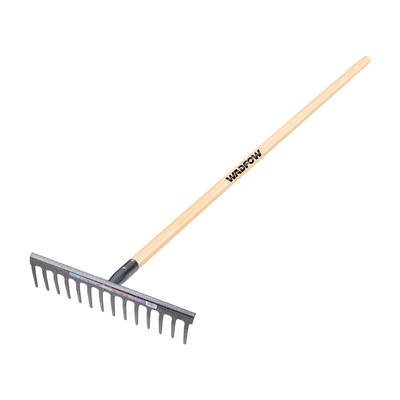 RASTRILLO 14 DIENTES ACERO CON MANGO DE MADERA 138 cm
