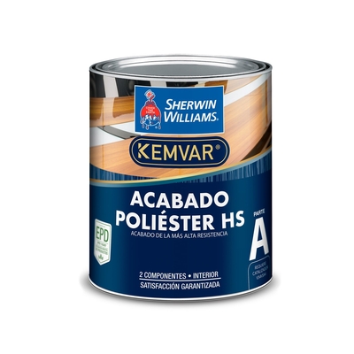 PINTURA ACABADO POLIESTER USO MADERA INTERIOR BLANCO SATINADO
