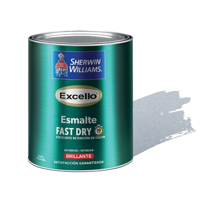PINTURA ESMALTE PARA USO EXTERIOR / INTERIOR ALUMINIO BRILLANTE EXCELLO ESMALTE