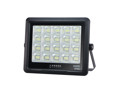 PROYECTOR EXTERIOR SOLAR LED 300 W 2 200 lm LUZ FRIA ACABADO NEGRO