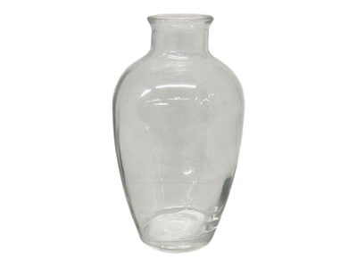 FLORERO 14 cm VIDRIO TRANSPARENTE LISO