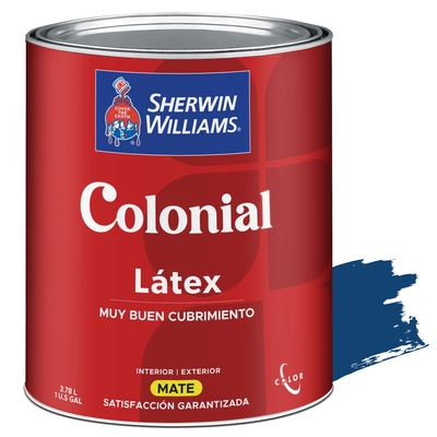 PINTURA LATEX PARA USO EXTERIOR / INTERIOR PRINCIPE AZUL COLONIAL LATEX MATE