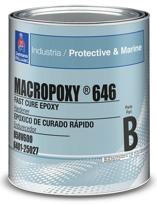 CATALIZADOR PARA PINTURA EPOXICO INDUSTRIAL TRANSPARENTE MACROPOXI 646 FAST CURE PARTE B