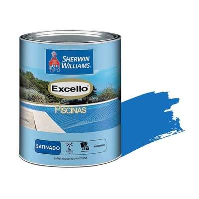 PINTURA CAUCHO CLORADO PARA PISCINA SATINADO AZUL REAL EXCELLO