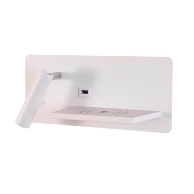 LAMPARA APLIQUE PARED LED 10.5 W LUZ CALIDA RECTANGULAR ACABADO BLANCO