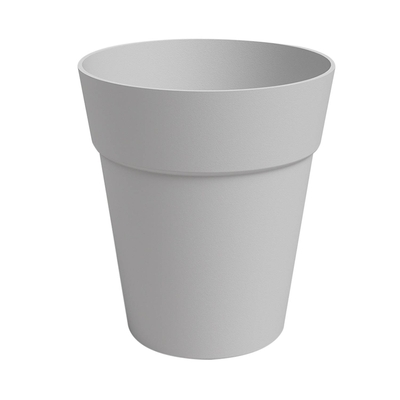 MACETA 13.7 cm x 15 cm PLASTICO GRIS CLARO CAPRI O