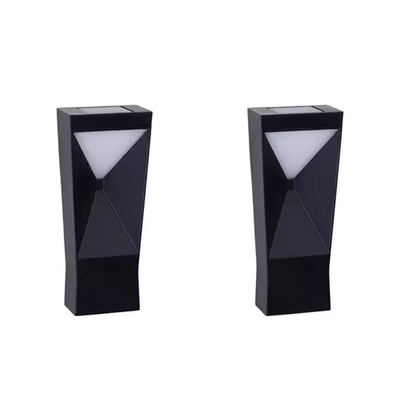 LAMPARA APLIQUE PARED LED SOLAR ACABADO NEGRO
