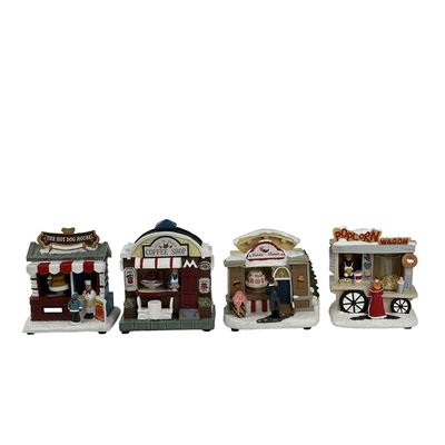VILLA NAVIDAD CASA SURTIDO CON LUZ A BATERIA 15 cm x 9.5 cm x 13.5 cm