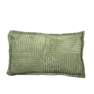 COJIN DECORATIVO 50 cm x 30 cm POLIESTER VERDE CON TEXTURA