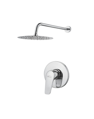 MEZCLADOR DUCHA REDONDO MONOMANDO MANECILLA LEVER METAL CROMADO TREX