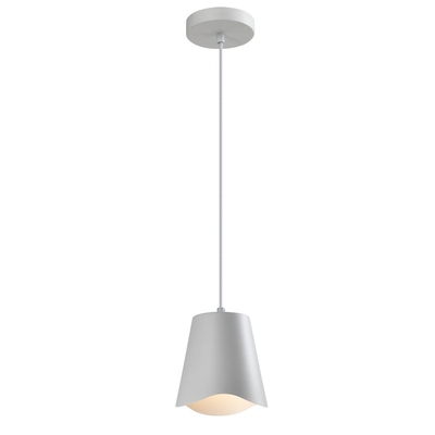 LAMPARA PENDANT 1 LUZ E27 METAL CAMPANA BLANCO