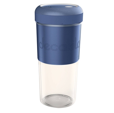 LICUADORA PERSONAL 300 mL PLASTICO TRANSPARENTE-AZUL RECARGABLE