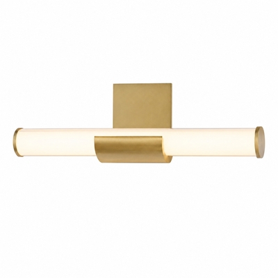 LAMPARA APLIQUE PARED LED 12 W LUZ CALIDA CILINDRO ACABADO DORADO