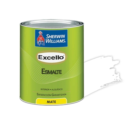 PINTURA ESMALTE PARA USO EXTERIOR / INTERIOR BLANCO MATE EXCELLO ESMALTE