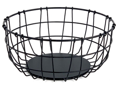 FRUTERO 25 cm x 11 cm METAL NEGRO REDONDO