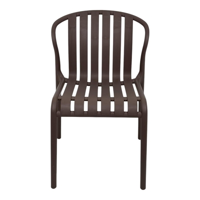 SILLA PLASTICO 79 cm x 53 cm CAFE SIN BRAZO