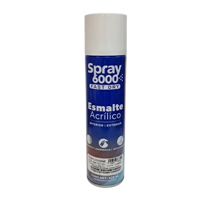 PINTURA SPRAY ESMALTE ACRILICO 6000 FAST DRY BLANCO MATE 425 mL