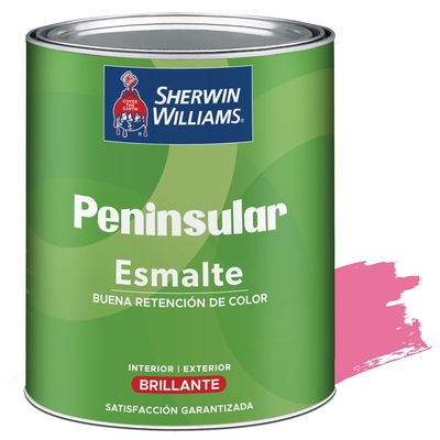 PINTURA ESMALTE PARA USO EXTERIOR / INTERIOR ROSADO FUCSIA BRILLANTE PENINSULAR ESMALTE